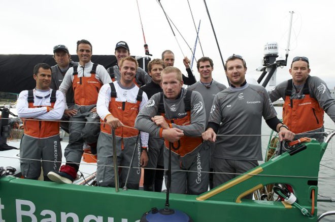 Groupama 4 leaves Lorient to sail to Alicante before the start of the Volvo Ocean Race 2011-12  © Yvan Zedda http://www.zedda.com.